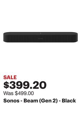 Best Buy Sonos - beam (gen 2) - black offer