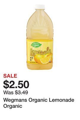 Wegmans Wegmans organic lemonade organic offer