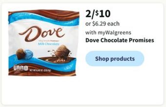 Walgreens Dove chocolate promises offer