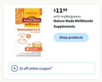 Walgreens Nature made wellblends supplements offer
