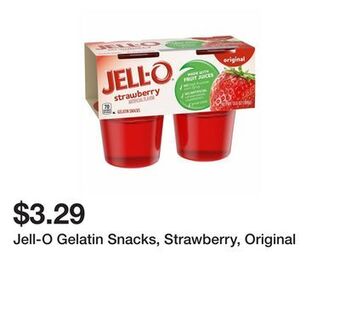 Wegmans Jell-o gelatin snacks, strawberry, original offer