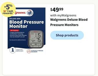 Walgreens Walgreens deluxe blood pressure monitors offer