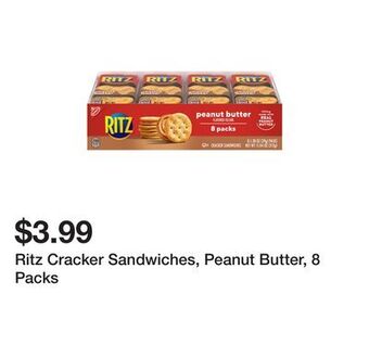 Wegmans Ritz cracker sandwiches, peanut butter, 8 packs offer