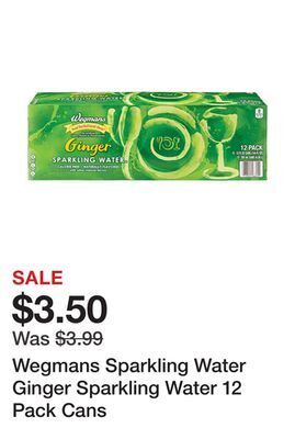 Wegmans Wegmans sparkling water ginger sparkling water 12 pack cans offer