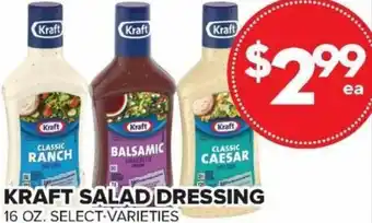 Price Cutter KRAFT SALAD DRESSING 16 OZ. SELECT-VARIETIES offer