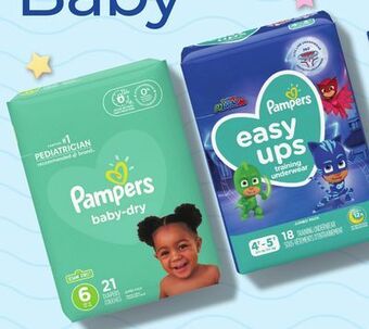 Rite Aid Pampers easy ups, swaddlers or baby dry diapers offer