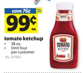Lidl Tomato ketchup offer