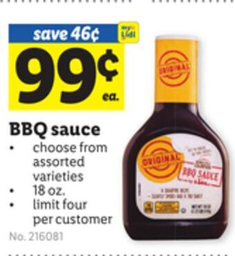 Lidl Bbq sauce offer
