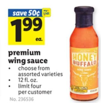 Lidl Premium wing sauce offer