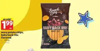 Lidl Wavy potato chips, baby back ribs offer