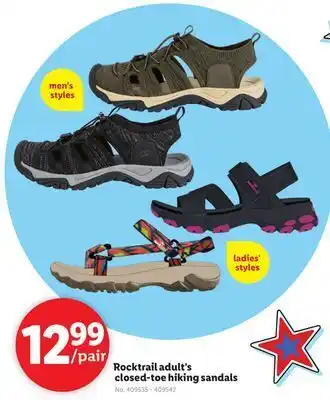 Lidl Rocktrail adult's closed-toe hiking sandals offer