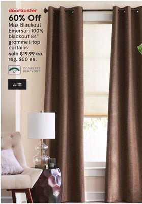 JC Penney Max blackout emerson 100% blackout 84 grommet-top curtains offer