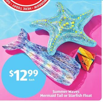 Aldi Summer waves mermaid tail or starfish float offer