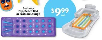 Aldi Bestway flip, beach bed or fashion lounge offer