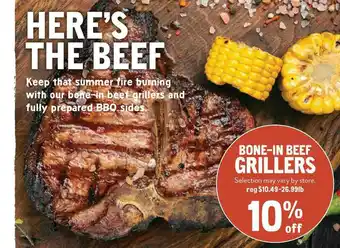New Seasons Market Bone-In Beef Grillers 10% Off offer