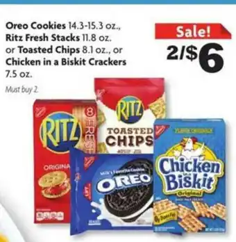 Family Dollar Oreo Cookies Ritz Fresh offer