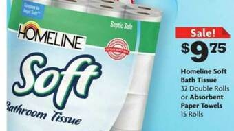 Family Dollar Homeline Soft Bath Tissue offer