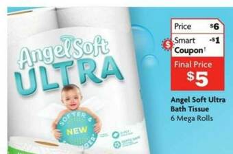 Family Dollar Angel Soft Ultra Bath Tissue offer