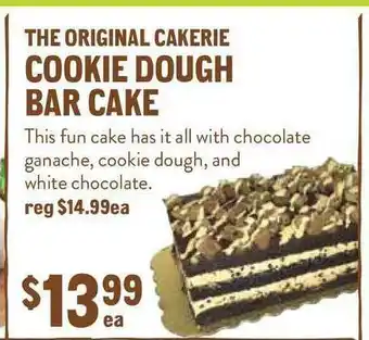 New Seasons Market The Original Cakerie Cookie Dough Bar Cake offer