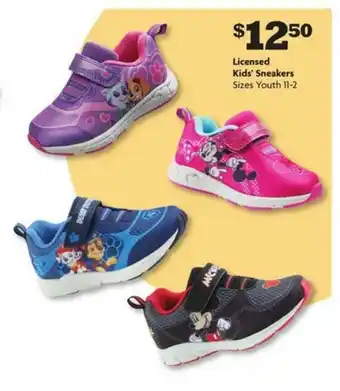 Family Dollar Licensed Kid's Sneakers offer