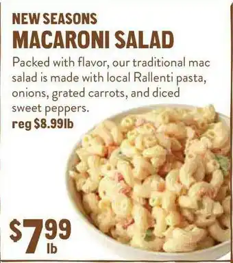 New Seasons Market New Seasons Macaroni Salad offer