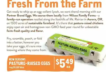 New Seasons Market New Seasons Pasture-Raised Eggs offer