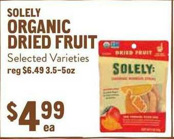 New Seasons Market Solely Organic Dried Fruit offer