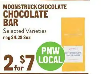 New Seasons Market Moonstruck Chocolate Chocolate Bar offer
