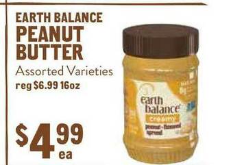 New Seasons Market Earth Balance Peanut Butter offer
