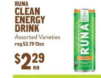 New Seasons Market Runa Clean Energy Drink offer