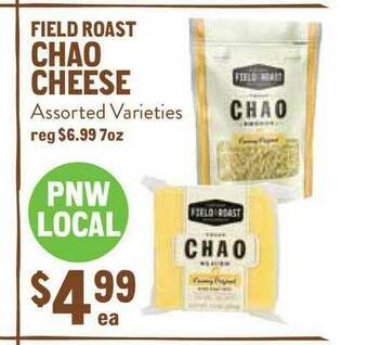 New Seasons Market Field Roast Chao Cheese offer