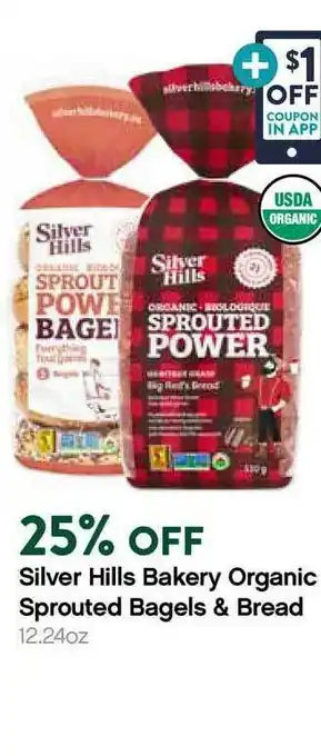 Silver Hills Bakery Organic Sprouted Bagels & Bread 25% Off