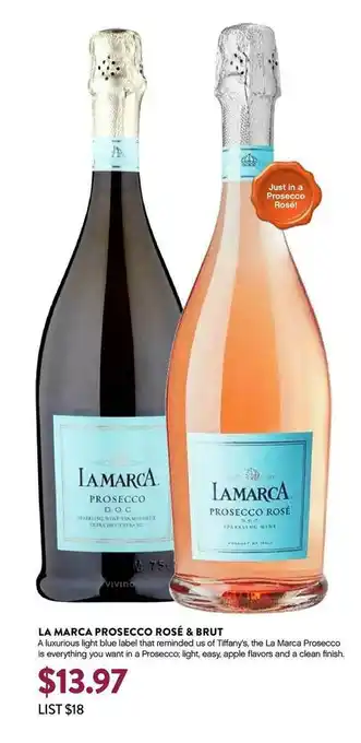 Plum Market La Marca Prosecco Rosé & Brut offer