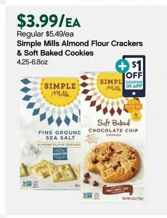 Plum Market Simple Mills Almond Flour Crackers & Soft Baked Cookies offer