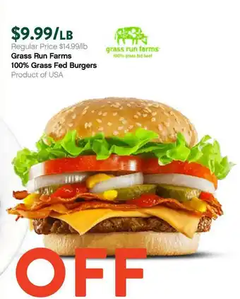 Grass Run Farms 100% Grass Fed Burgers