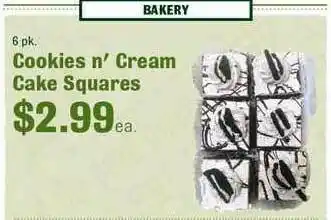 Robert Fresh Market Cookies N' Cream Cake Squares offer