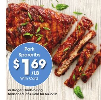 Kroger Pork spareribs offer