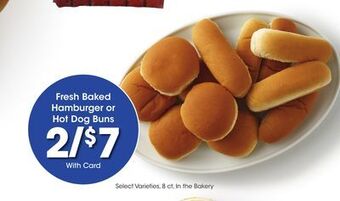 Kroger Fresh baked hamburger or hot dog buns offer