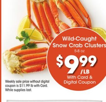 Kroger Wild-caught snow crab clusters offer