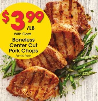 Kroger Boneless center cut pork chops offer