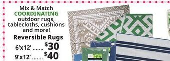 Ocean State Job Lot Reversible rugs offer