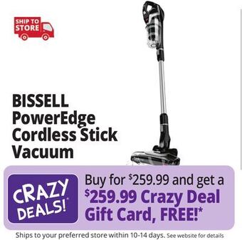 Ocean State Job Lot Bissell poweredge cordless stick vacuum offer