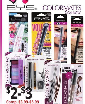 Ocean State Job Lot Bys® colormates cosmetics offer