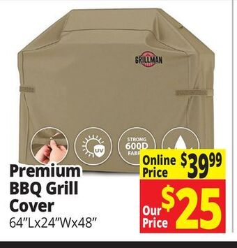 Ocean State Job Lot Premium bbq grill cover offer