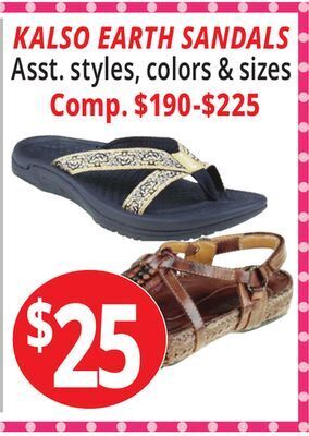 Ocean State Job Lot Kalso earth sandals offer