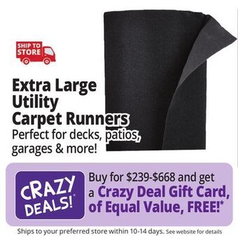 Ocean State Job Lot Utility carpet offer