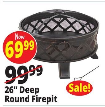 Ocean State Job Lot Outdoor living accents deep bowl fire pit, 26 offer