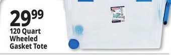 Ocean State Job Lot 120 quart wheeled gasket tote offer