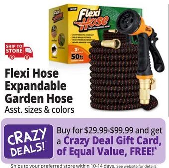 Ocean State Job Lot Flexi hose expandable garden hose offer