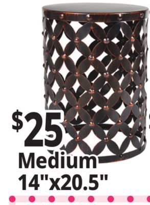 Ocean State Job Lot Patio side table with antique bronze finish, medium offer